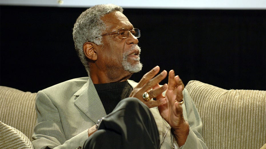Bill Russell speaks at a Martin Luther King Jr. Sports Legacy Symposium