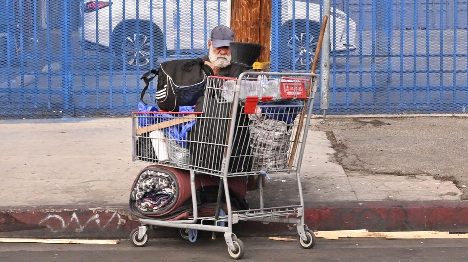 Homeless man in Los Angeles