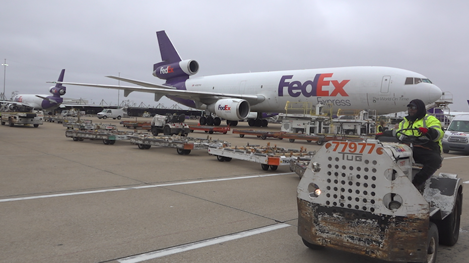 FedEx aircraft at the Memphis hub